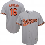 Orioles #16 Trey Mancini Grey New Cool Base Stitched Baseball Jersey