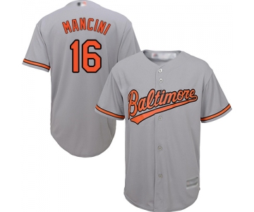 Orioles #16 Trey Mancini Grey New Cool Base Stitched Baseball Jersey