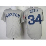 Boston Red Sox #34 David Ortiz Gray Jersey