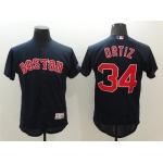 Men's Boston Red Sox #34 David Ortiz Navy Blue 2016 Flexbase Majestic Baseball Jersey