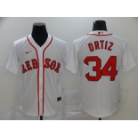 Men's Boston Red Sox #34 David Ortiz White Stitched MLB Cool Base Nike Jersey