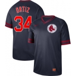 Red Sox #34 David Ortiz Navy Authentic Cooperstown Collection Stitched Baseball Jersey