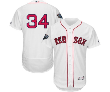 Red Sox #34 David Ortiz White Flexbase Authentic Collection 2018 World Series Stitched MLB Jersey