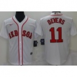 Men's Boston Red Sox #11 Rafael Devers White New Cool Base Stitched Nike Jersey