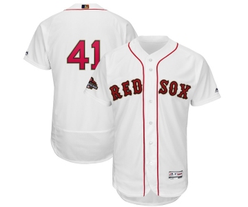 Youth Boston Red Sox 41 Chris Sale White 2019 Gold Program FlexBase Jersey