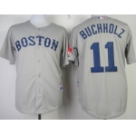 Boston Red Sox #11 Clay Buchholz Gray Jersey