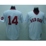 Boston Red Sox #14 Jim Rice 1975 White Throwabck Jersey