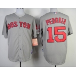 Boston Red Sox #15 Dustin Pedroia 2014 Gray Jersey