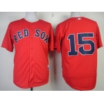 Boston Red Sox #15 Dustin Pedroia Red Jersey