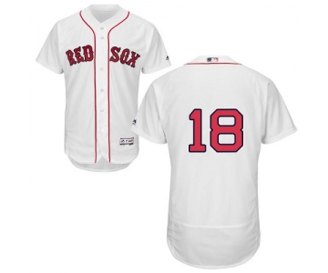 Boston Red Sox #18 Mitch Moreland White Flexbase Authentic Collection Stitched Baseball Jersey