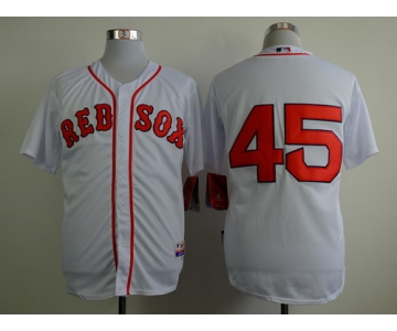 Boston Red Sox #45 Pedro Martinez White Cool Base Jersey