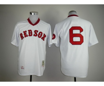 Boston Red Sox #6 Rico Petrocelli 1975 White Throwback Jersey