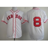 Boston Red Sox #8 Carl Yastrzemski 1936 White Jersey