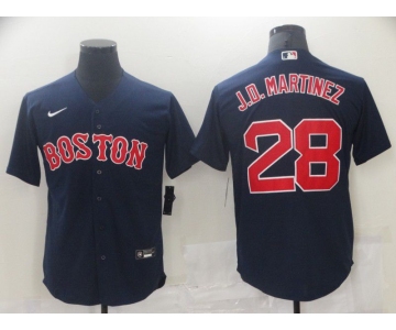 Men Boston Red Sox 28 J.D.Martinez Blue Game 2021 Nike MLB Jersey