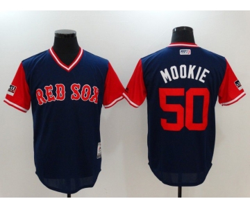 Men Boston Red Sox 50 Mookie Blue Game Legend Edition MLB Jersey