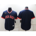Men Boston Red Sox Blank Blue Throwback Nike Game 2022 MLB Jersey