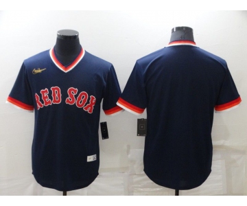 Men Boston Red Sox Blank Blue Throwback Nike Game 2022 MLB Jersey