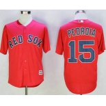 Men's Boston Red Sox #15 Dustin Pedroia Red New Cool Base Jersey