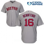Men's Boston Red Sox #16 Andrew Benintendi Gray Road Stitched MLB Majestic Cool Base Jersey