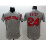 Men's Boston Red Sox #24 David Price Gray Flexbase 2016 MLB Player Jersey