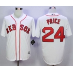 Men's Boston Red Sox #24 David Price White New Cool Base Jersey