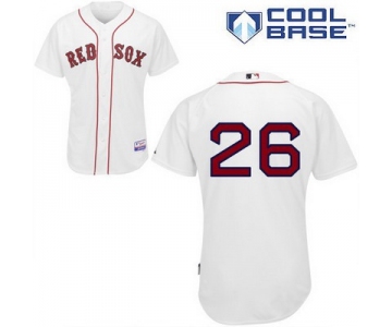 Men's Boston Red Sox #26 Brock Holt White Jersey