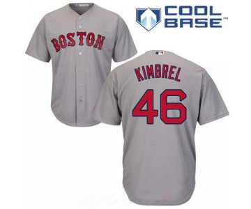 Men's Boston Red Sox #46 Craig Kimbrel Gray Road Stitched MLB Majestic Cool Base Jersey