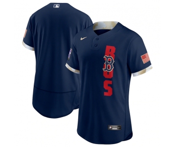 Men's Boston Red Sox Blank 2021 Navy All-Star Flex Base Stitched MLB Jersey