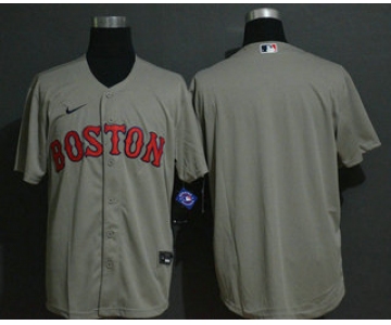 Men's Boston Red Sox Blank Gray Stitched MLB Cool Base Nike Jersey