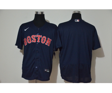 Men's Boston Red Sox Blank Navy Blue Stitched MLB Flex Base Nike Jersey