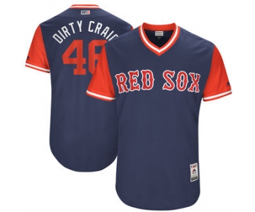 Men's Boston Red Sox Craig Kimbrel Dirty Craig Majestic Navy 2017 Players Weekend Authentic Jersey