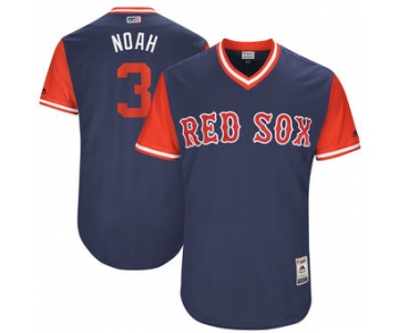 Men's Boston Red Sox Sandy Leon Noah Majestic Navy 2017 Players Weekend Authentic Jersey