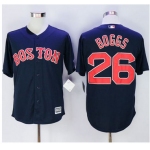 Red Sox #26 Wade Boggs Navy Blue New Cool Base Stitched MLB Jersey