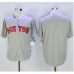Red Sox Blank Grey New Cool Base Stitched MLB Jersey