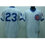 Chicago Cubs #23 Ryne Sandberg 1984 White Throwback Jersey