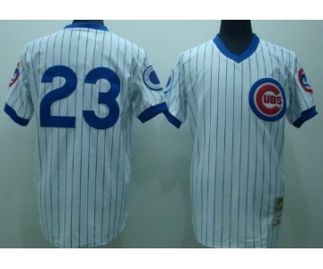 Chicago Cubs #23 Ryne Sandberg 1984 White Throwback Jersey