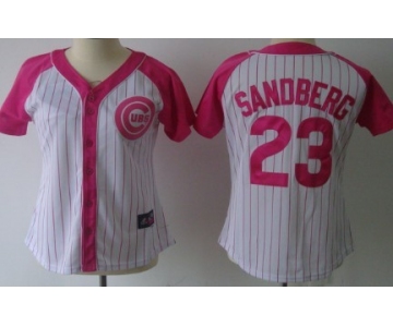 Chicago Cubs #23 Ryne Sandberg 2012 Fashion Womens by Majestic Athletic Jersey