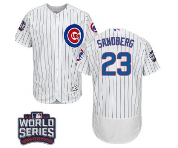 Cubs #23 Ryne Sandberg White Flexbase Authentic Collection 2016 World Series Bound Stitched MLB Jersey