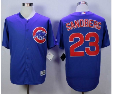 Men's Chicago Cubs #23 Ryne Sandberg Blue New Cool Base Jersey