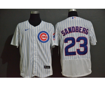 Men's Chicago Cubs #23 Ryne Sandberg White Home Stitched MLB Flex Base Nike Jersey