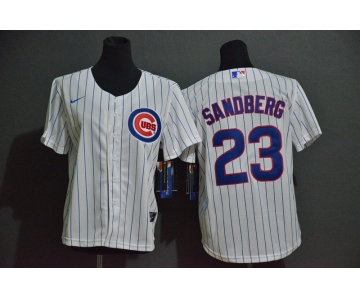 Youth Chicago Cubs #23 Ryne Sandberg White Stitched MLB Cool Base Nike Jersey