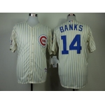 Chicago Cubs #14 Ernie Banks 1969 Cream Jersey