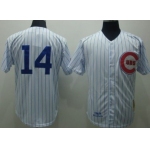 Chicago Cubs #14 Ernie Banks 1969 White Throwback Jersey