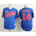 Chicago Cubs #14 Ernie Banks 1994 Blue Jersey