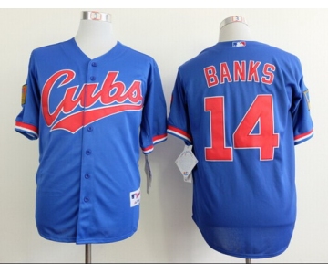 Chicago Cubs #14 Ernie Banks 1994 Blue Jersey