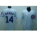 Chicago Cubs #14 Ernie Banks White Jersey
