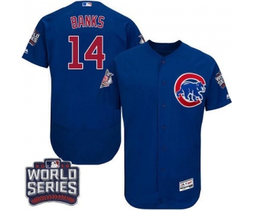 Cubs #14 Ernie Banks Blue Flexbase Authentic Collection 2016 World Series Bound Stitched MLB Jersey