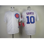 Chicago Cubs #10 Ron Santo White Jersey