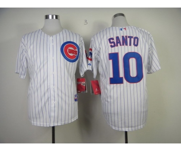 Chicago Cubs #10 Ron Santo White Jersey