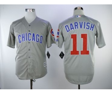 Chicago Cubs #11 Yu Darvish Gray Cool Base Jersey